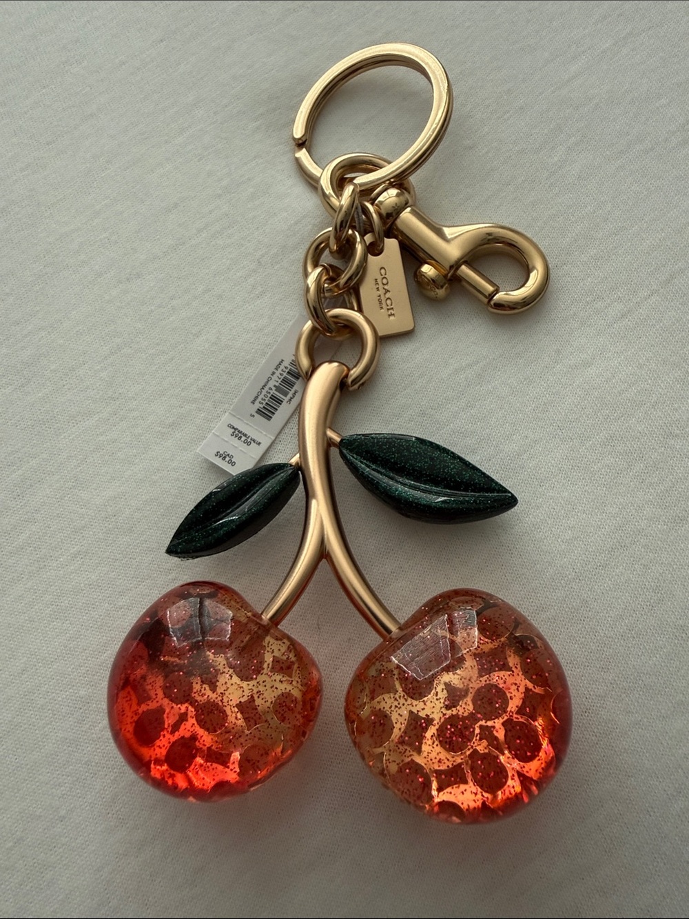 Coach Keychain Cherry Charm